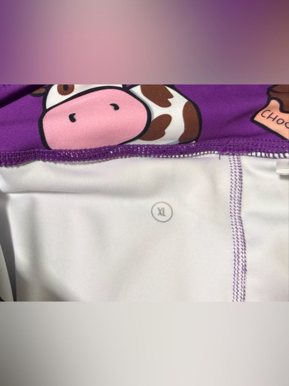 NWOT ChicknLegs Women's Choccy Cows Leggings - Picture 7 of 8